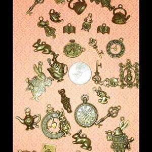 Alice in wonderland charms